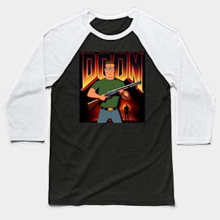 Hank Hill and Doom Guy Baseball T-Shirt